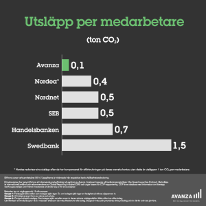 Utsläpp per medarbetare - CO2 (scope 1 & 2*)