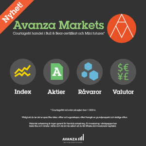 Avanza Markets - courtagefri handel i Bull & Bear-certifikat och Mini Futures